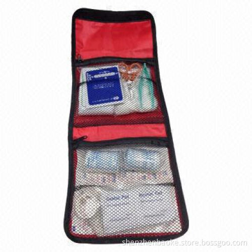 Private logo printed mini survival kit in roll-up bag with first-aid products